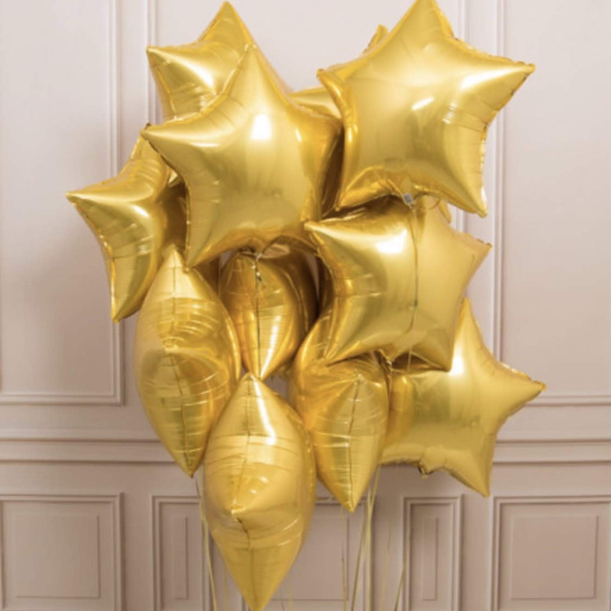 Luxury Balloon Set - Gold Stars foil