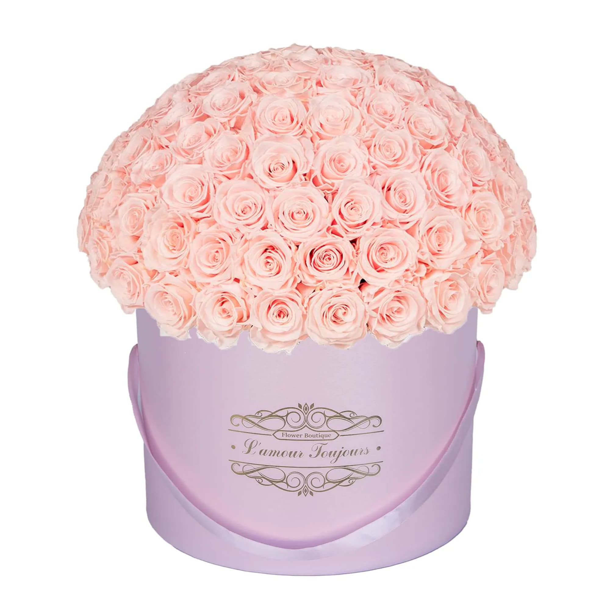 100 Pink Everlasting Roses - Pink Signature Box