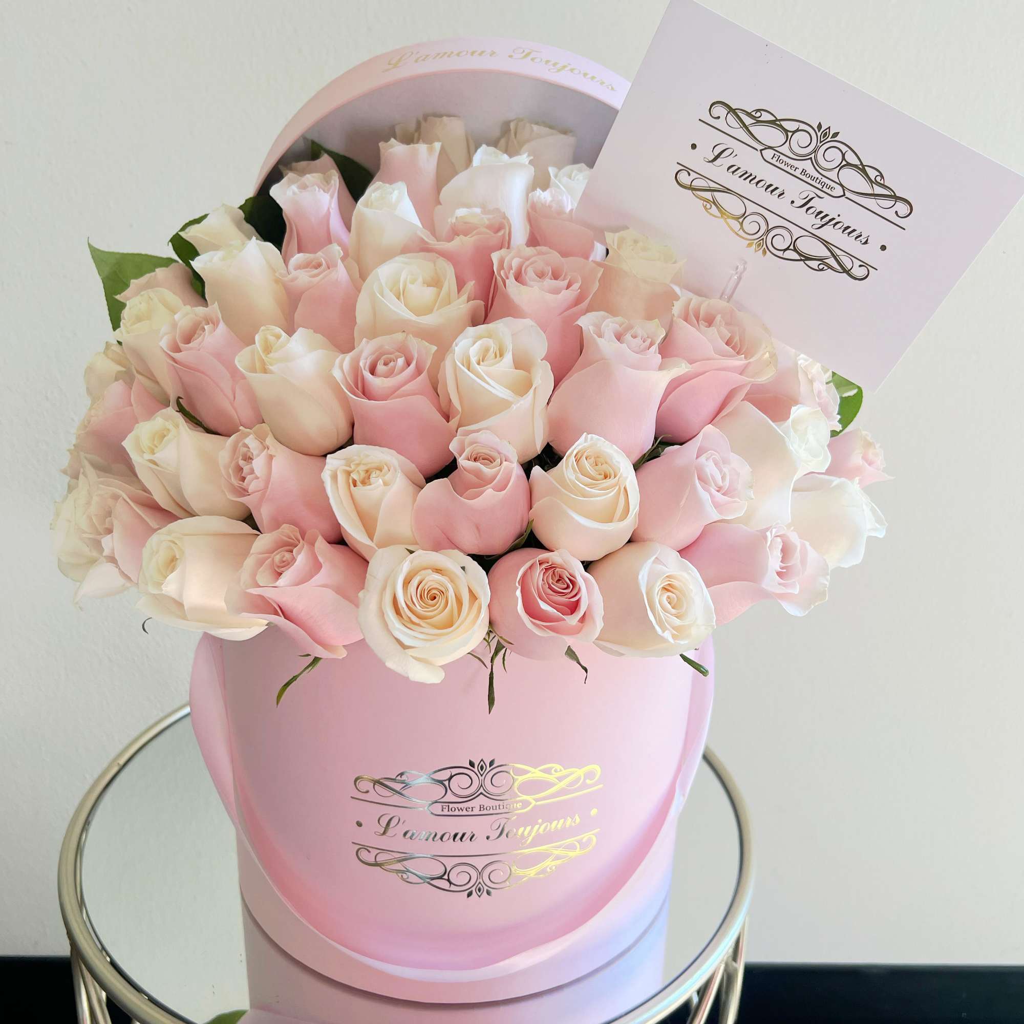 50 Pink And White Roses