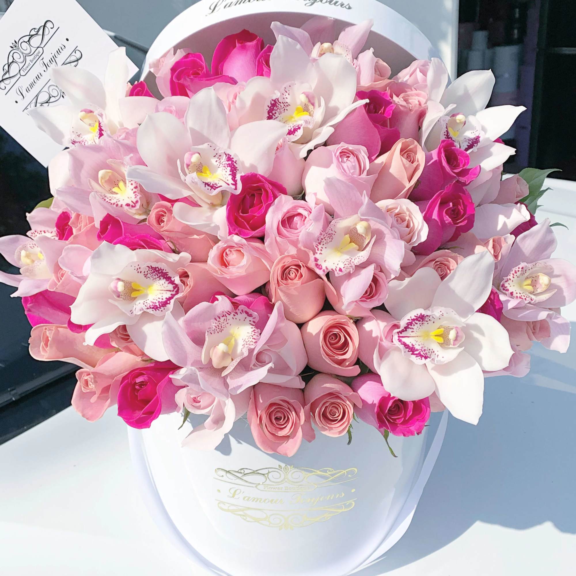 Three Shades of Pink Signature Flower Box