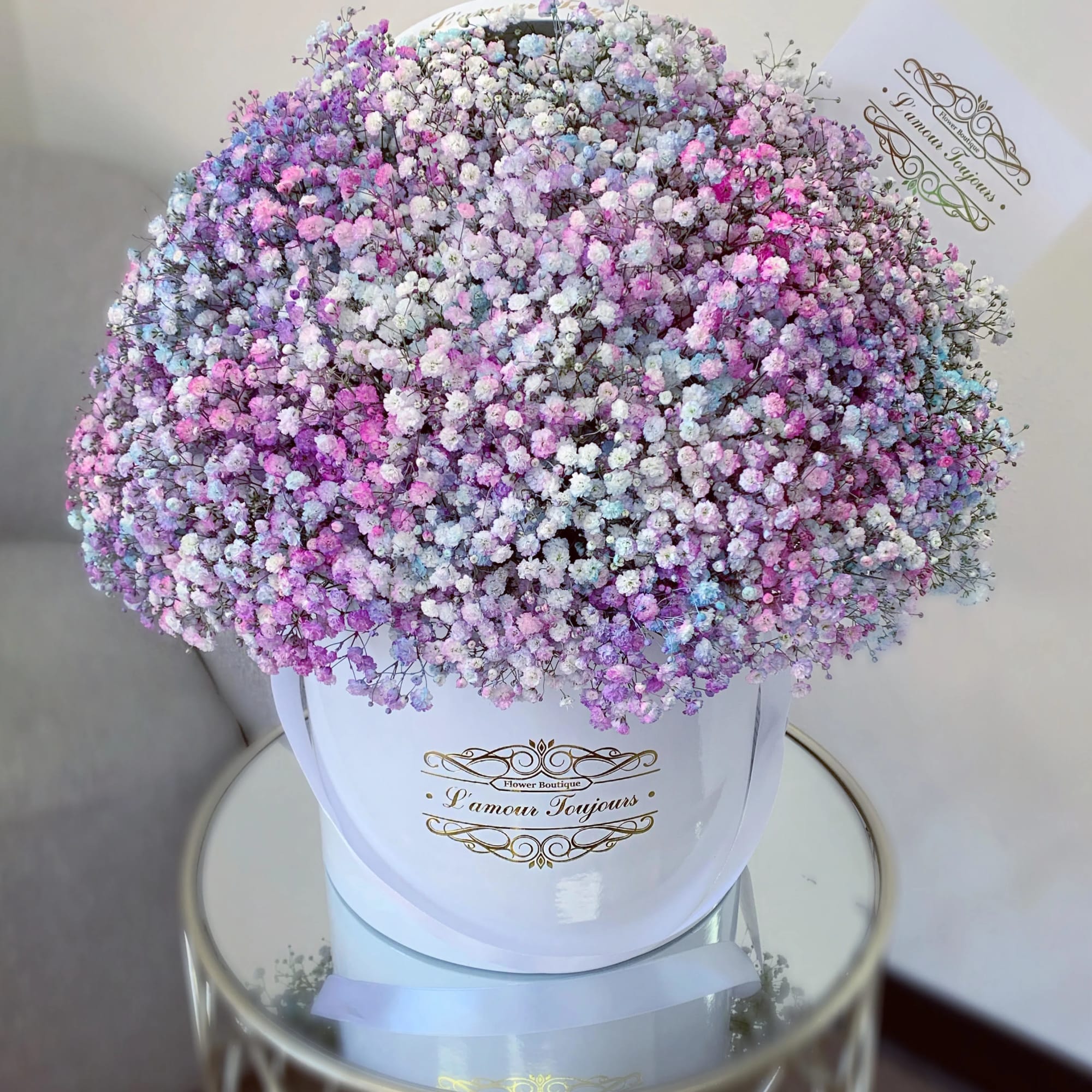 Gypsophila Multicolored Signature Box