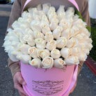 White Roses in Pink Signature Box