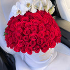 100 Roses + stem of orchids