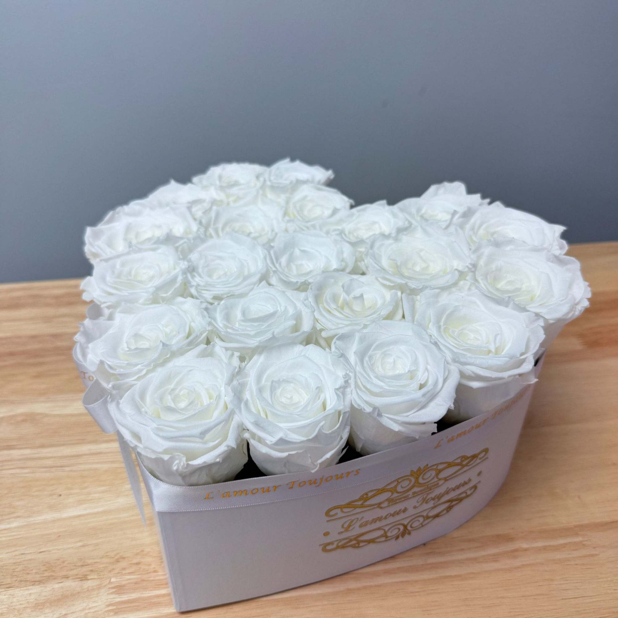 Everlasting Heart Signature Box - white on white